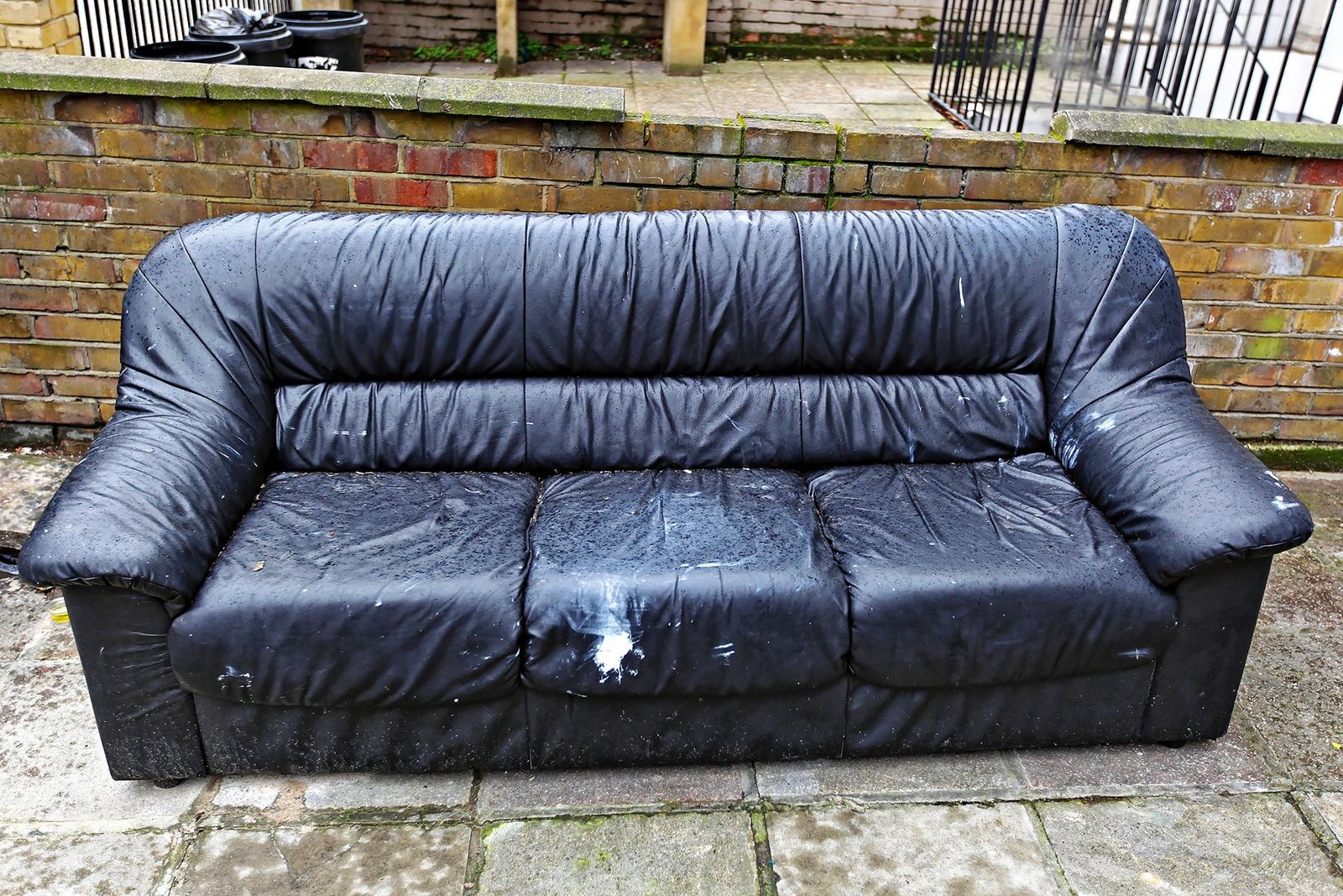 An old sofa on the curb, the kind of thing we haul every day